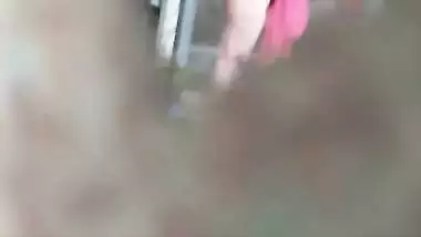 Bengali big ass girl outdoor bath caught by neighbor