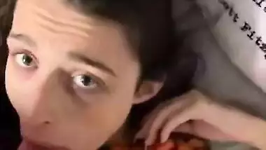 Babe taking long dick