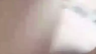 Cute smiling face girl naked on video call to lover