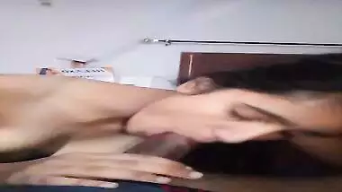 Cute sexy Indian girl sucking dick