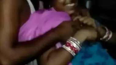 desi couple hot boob press i