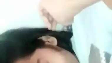 Cute Desi Couple Kissing Romance Home alone