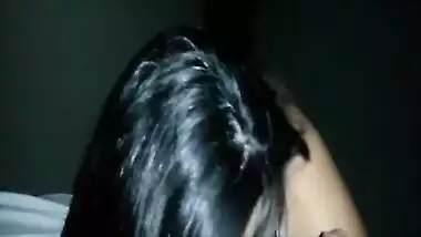 Shy girlfriend sucking cock